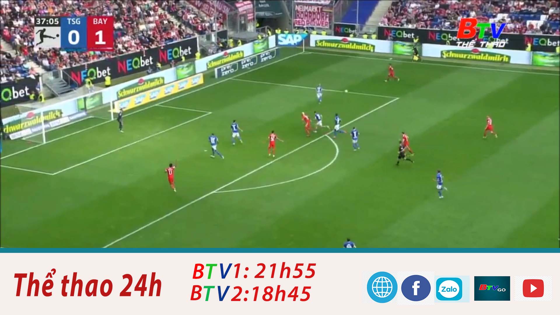 Vòng 11 Bundesliga – Bayern Munich giành 3 điểm ở Hoffenheim